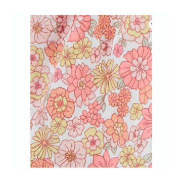 Banho de sol bebê com mini flores rosa - vestido Carter's