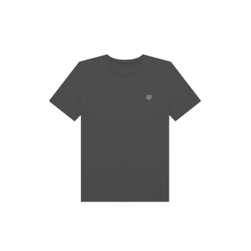 Camiseta em Meia Malha Cinza Escuro