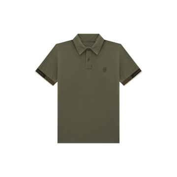 Camisa Polo Em Meia Malha Verde Escuro