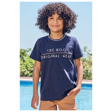 Camiseta em meia malha Marinho Lucboo