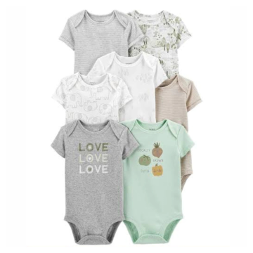 Kit body MC 7 peças bichinhos verde Carter's