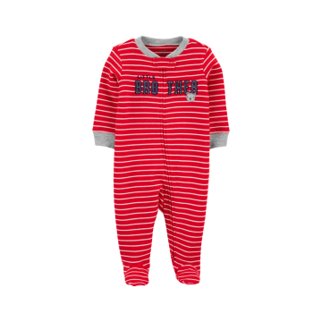 Macacão bebê listras little brother vermelho  6M Carter's