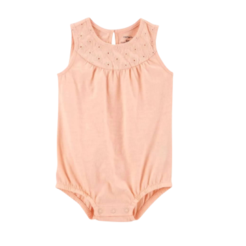 Romper Carter's Salmão Bordado
