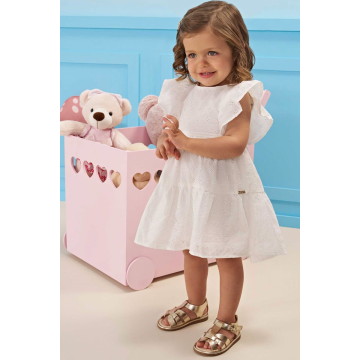 Vestido em Laise Algodao Off White 83428