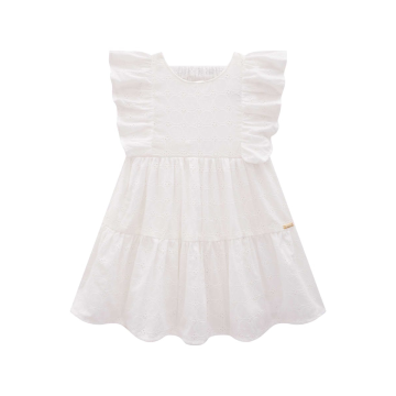 Vestido em Laise Algodao Off White 83428