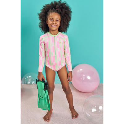 Maio Manga longa em Malha Com Ziper e Protecao UV50+ Verde 83562